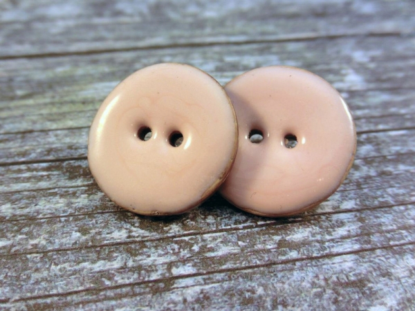 Keramik Kokos Knopf Ohrstecker rosa